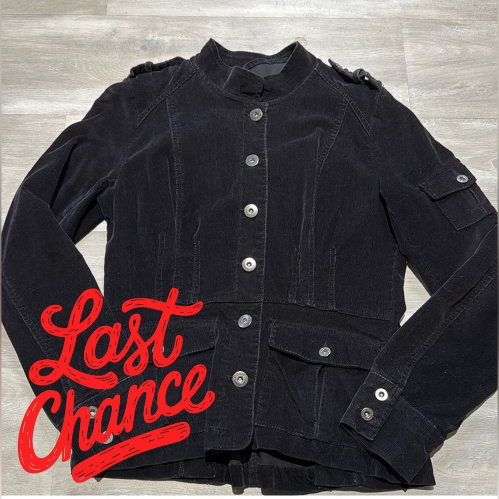 Vintage Calvin Klein- Y2K Corduroy Military Jacket, Size  M